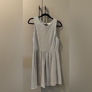 J.Crew dress, black and white striped, size Medium